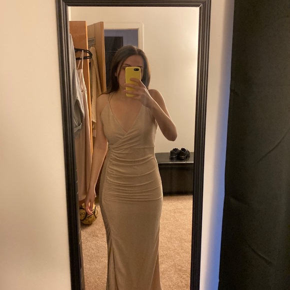 Superdown Metallic Gold Dress from Revolve - Picture 3 of 3